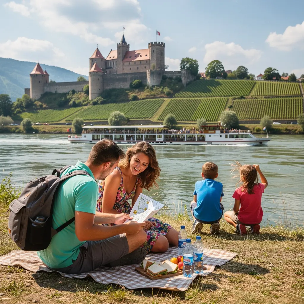 Ein Wegweiser an einer Kreuzung, der auf verschiedene malerische Routen in Deutschland hinweist.